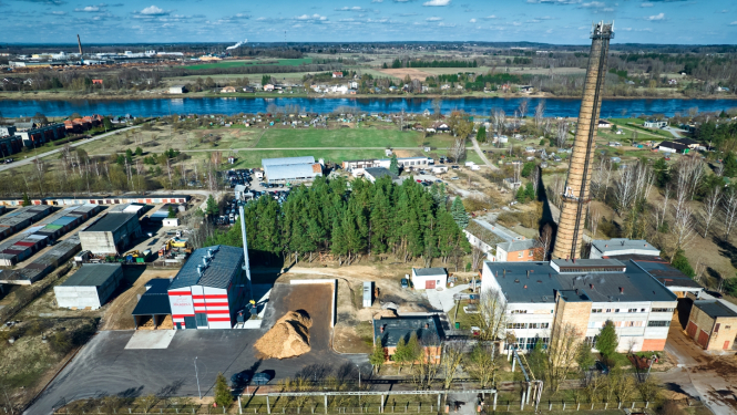 Tvaika ielas katlumaja no augšas
