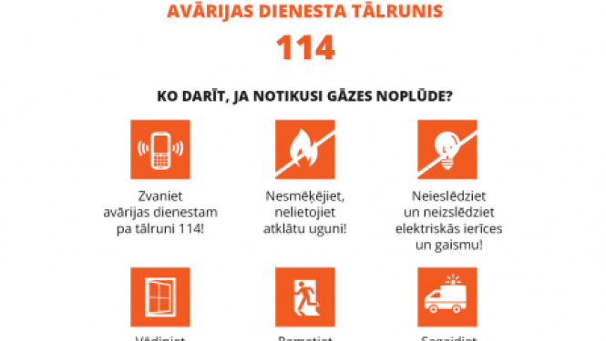 Lietojot gāzi, svarīgākais ir ievērot drošību