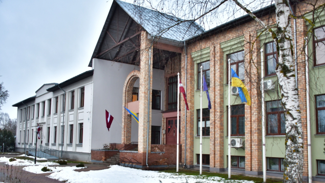 Jēkabpils novada pašvaldības ēka Rīgas iela 150 A Jēkabpils