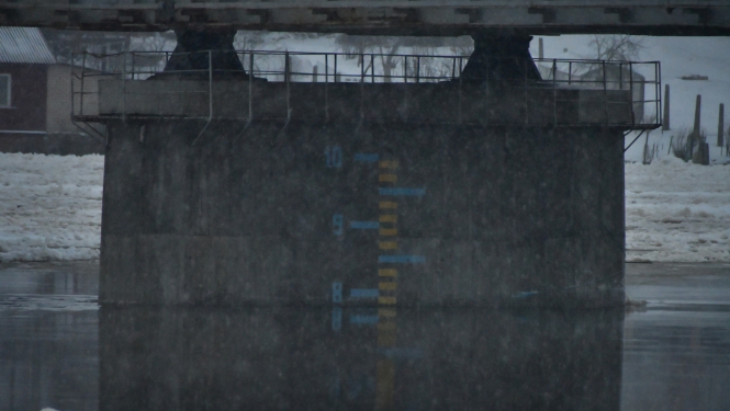 Ūdens atzīme pie Jēkabpils