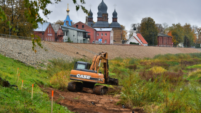 dambja pārbūves darbi