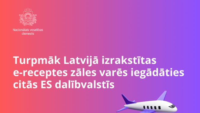 Virsraksts uz oranžzila fona un lidmašīna un veselības dienesta simbolika