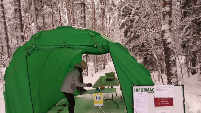 Orientēšanās organizatoru telts