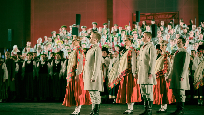 Deju kolektīvi un kori 2024.gada 4.maija svētku koncertā Jēkabpilī