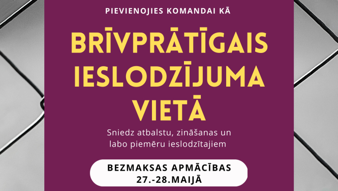 Daā no plakāta - kļūsti par brīvprātīgo