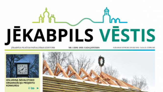 29.janvārī iznācis informatīvais izdevums " Jēkabpils Vēstis"