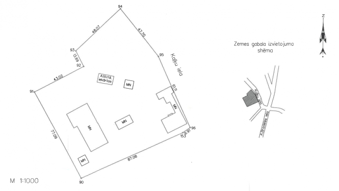 Kaļķu ielas 2 robežu plāns