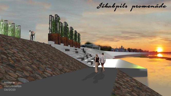 Jēkabpils promenādes vizualizācija
