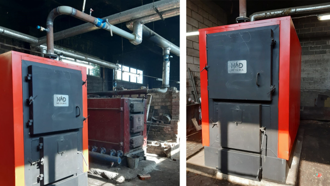 Mežāres katlumājas jaunais malkas katls