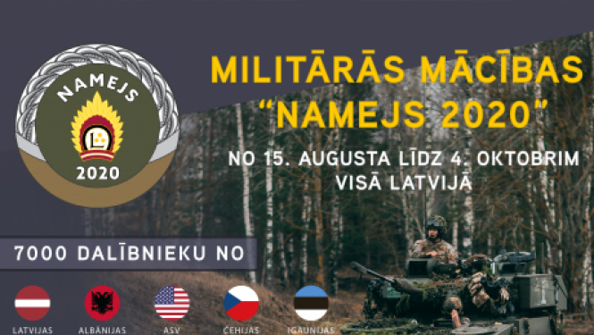 Sākas Nacionālo bruņoto spēku militāro mācību cikls “Namejs 2020”