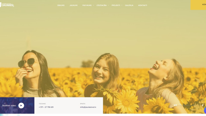 Jauniešivar mājaslapa