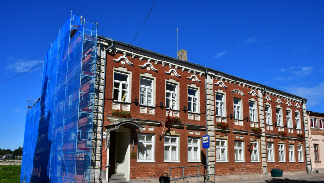 A.Žilinska Jēkabpils MŪzikas skolas ēka remonta laikā 2022.g