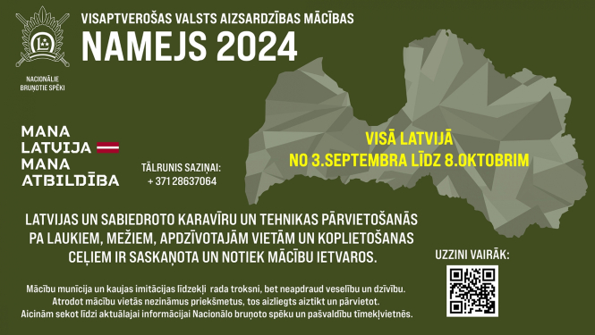 Namejs 2024 mācību plakāts