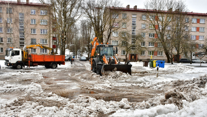 Jēkabpils ielas februārī