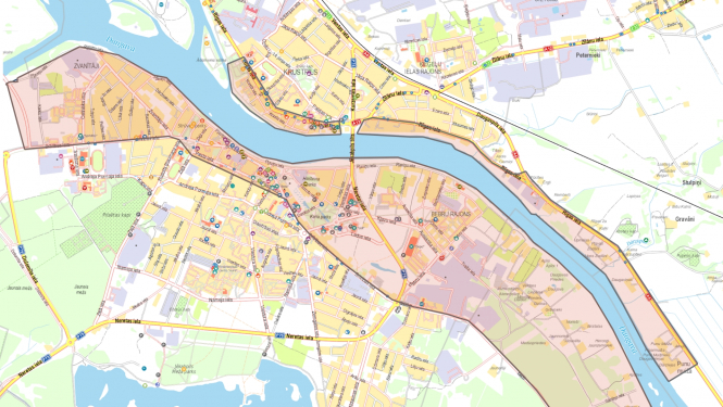 Plūdu apdraudēto teritoriju karte