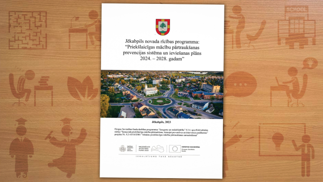 Dokumenta titullapa uz brūngana fona