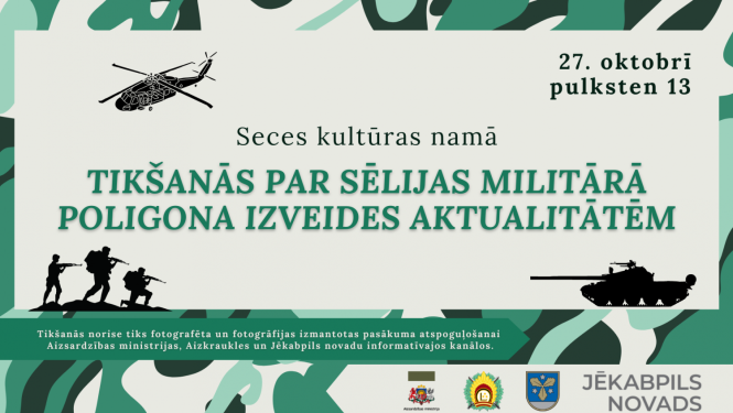 Informatīvs plakāts par tikšanos Secē