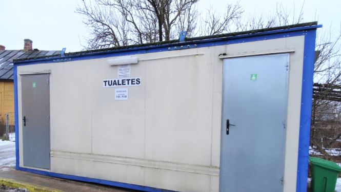 Konteinerveida tipa publiskā tualete Dārzu ielā Jēkabpilī