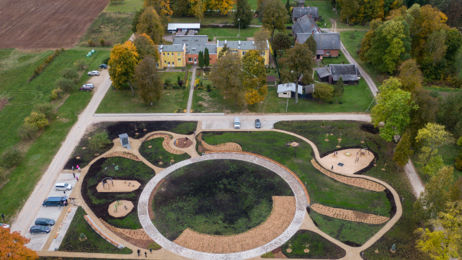 Rubeņu skvērs no augšas - 29.09.2021