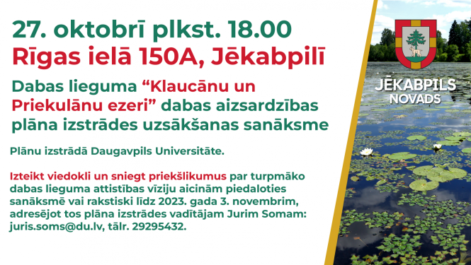 Sanāksmes informatīvais plakāts