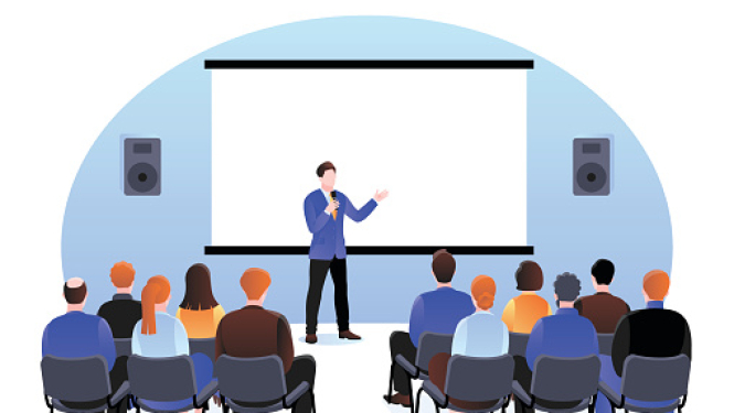 Zīmēta semināra vizualizācija