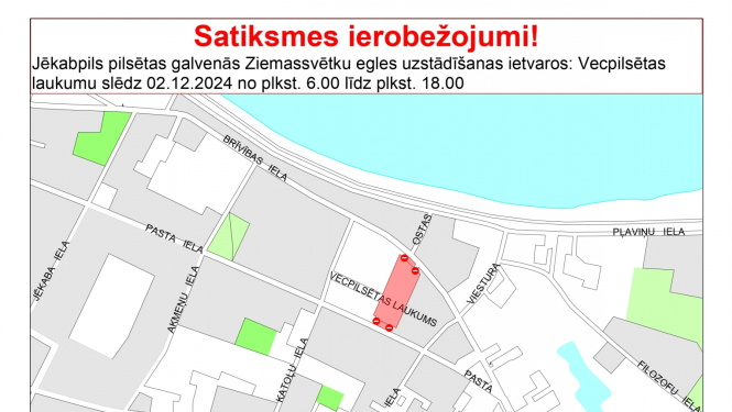 satiksmes ierobežojumi 2. decembrī - shēma
