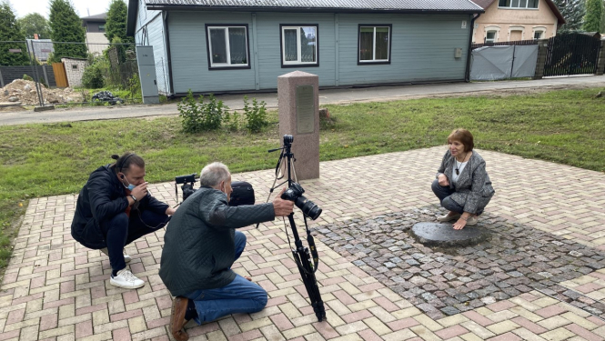 Notiek filmas uzņemšana par Strūves ģeodēzisko loku