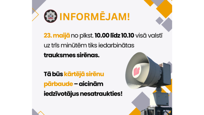 Plakāts par trauksmes sirēnām