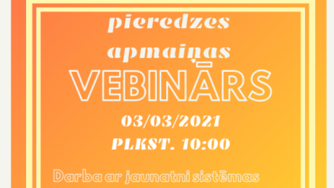 Projekta “KOPĀ vienā virzienā” ietvaros darbā ar jaunatni iesaistītos aicina uz pieredzes apmaiņas vebināru