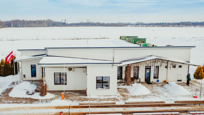 Vidusdaugavas SPAAO ēka ziemā