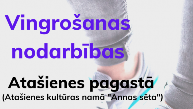 Afiša par vingrošanu Atašienes pagastā