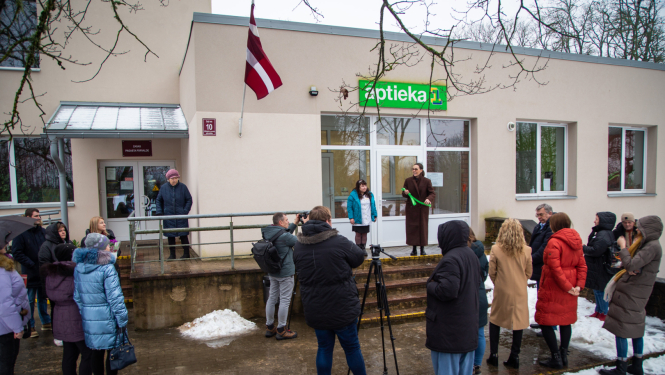 Aptiekas atklāšana Zasā 2025. gada 10. janvārī