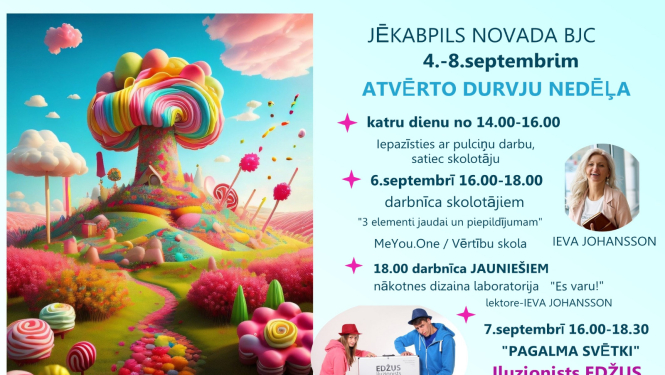 Atvērto durvju dienas plakāts