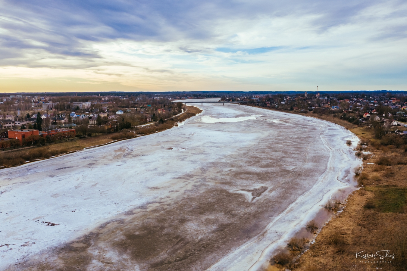 Ledus Daugavā, Jēkabpilī (01.03.2021., Foto: K.Siliņš)