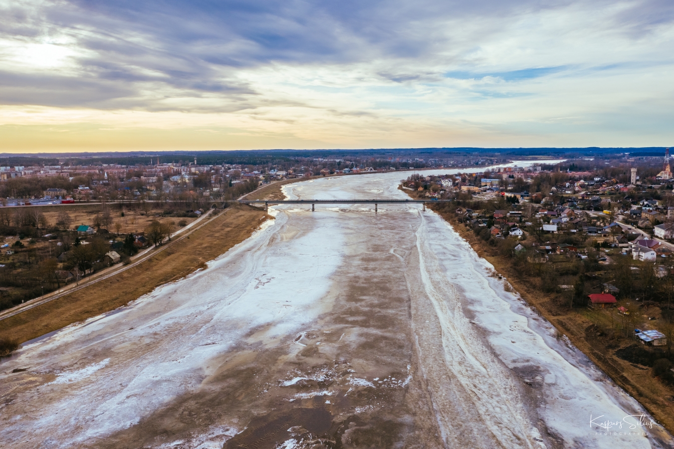 Ledus Daugavā, Jēkabpilī (01.03.2021., Foto: K.Siliņš)