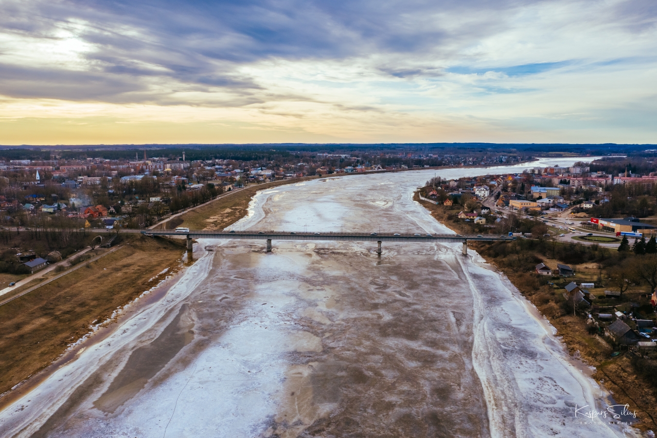 Ledus Daugavā, Jēkabpilī (01.03.2021., Foto: K.Siliņš)