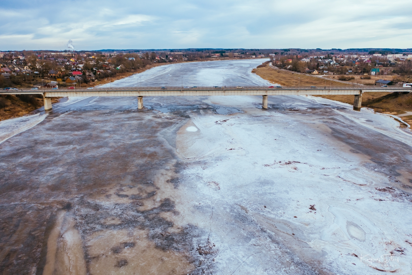 Ledus Daugavā, Jēkabpilī (01.03.2021., Foto: K.Siliņš)