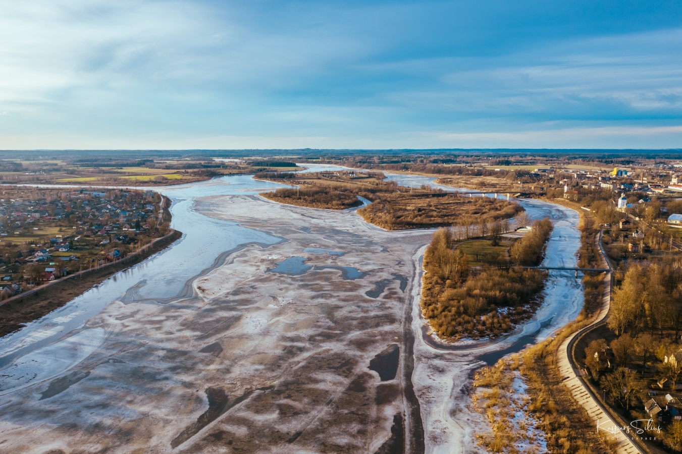 Ledus Daugavā, Jēkabpilī (01.03.2021., Foto: K.Siliņš)