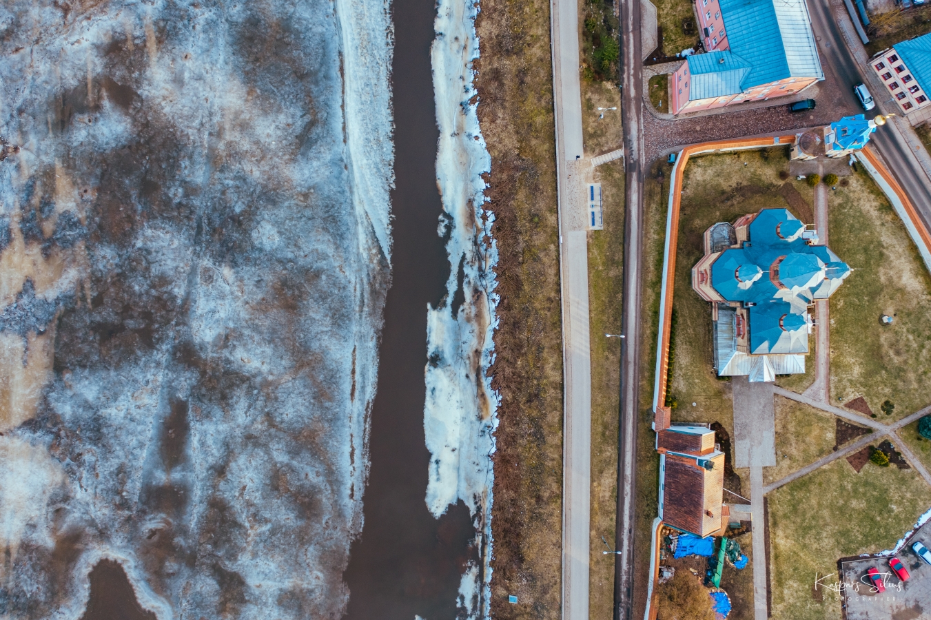 Ledus Daugavā, Jēkabpilī (01.03.2021., Foto: K.Siliņš)