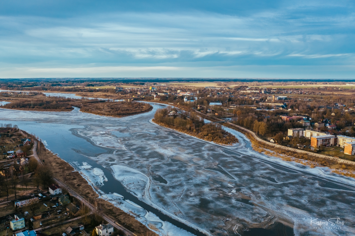 Ledus Daugavā, Jēkabpilī (01.03.2021., Foto: K.Siliņš)