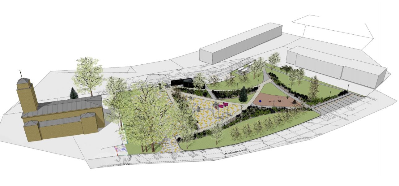 Aknīstē uzsākti daudzfunkcionāla laukuma izbūves darbi. 