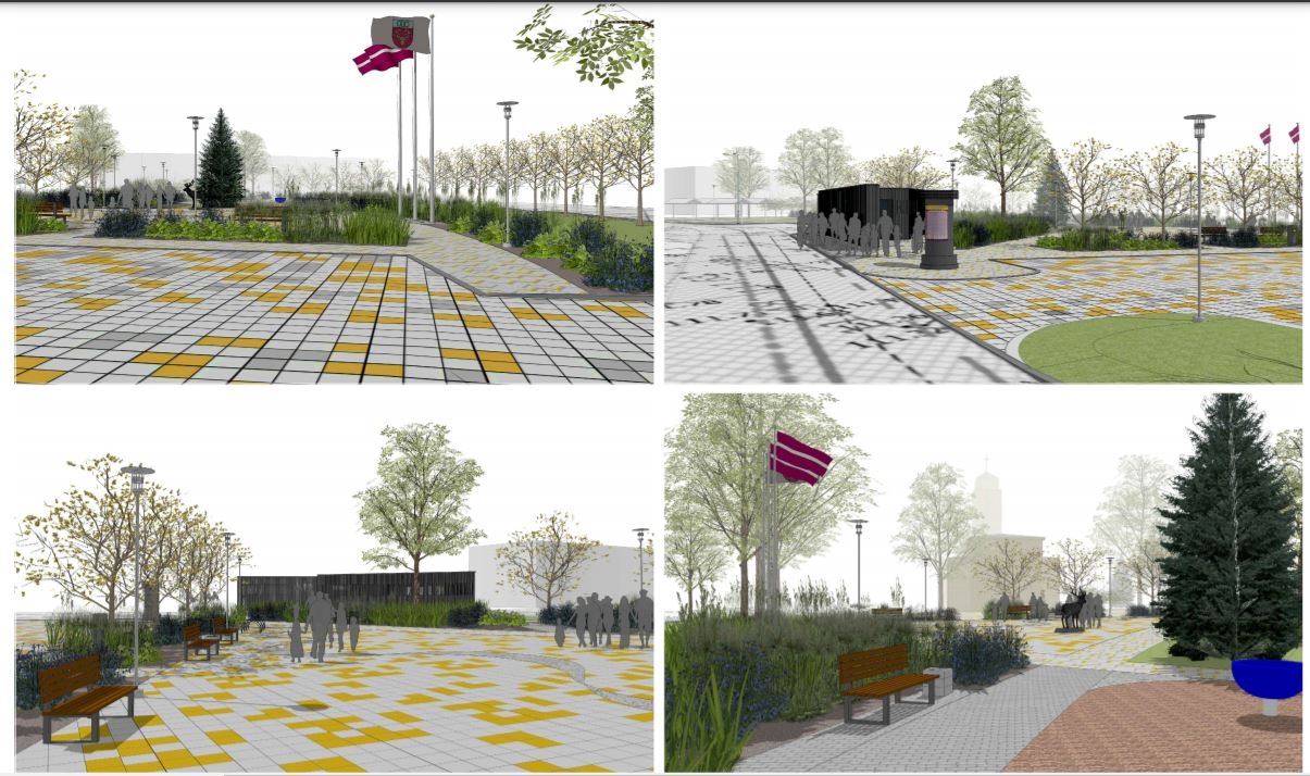 Aknīstē uzsākti daudzfunkcionāla laukuma izbūves darbi. 