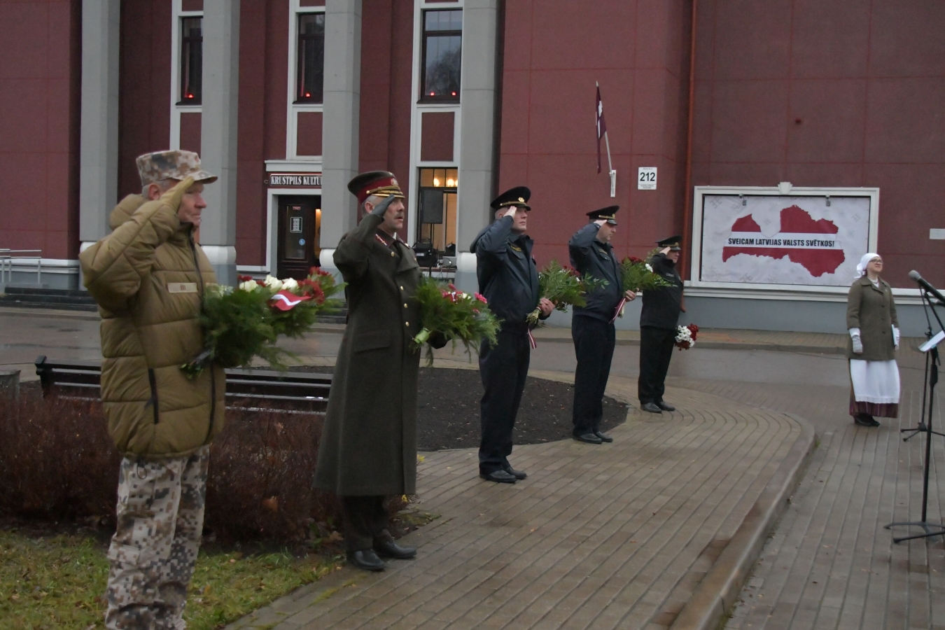 18.novembra svinīgais brīdis Jēkabpilī