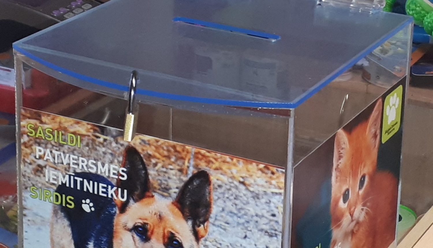 Ziedojumu kastes patversmes dzīvniekiem