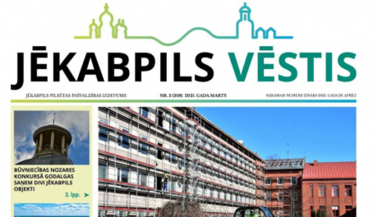 Publicēts 2021. gada marta Jēkabpils Vēstis numurs