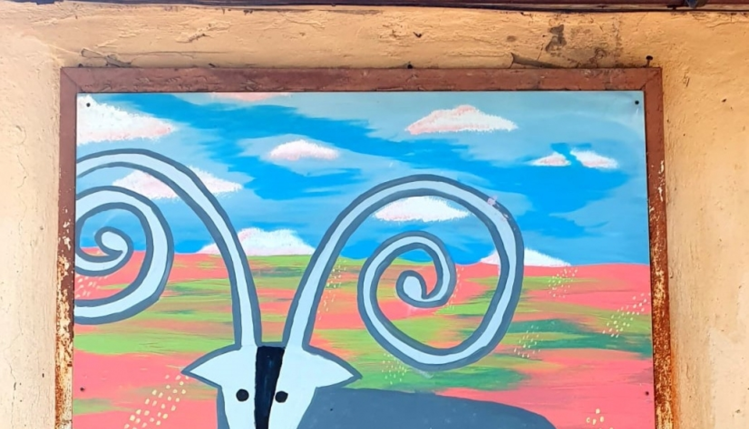 Bērnu zīmējumā attēlots āzis