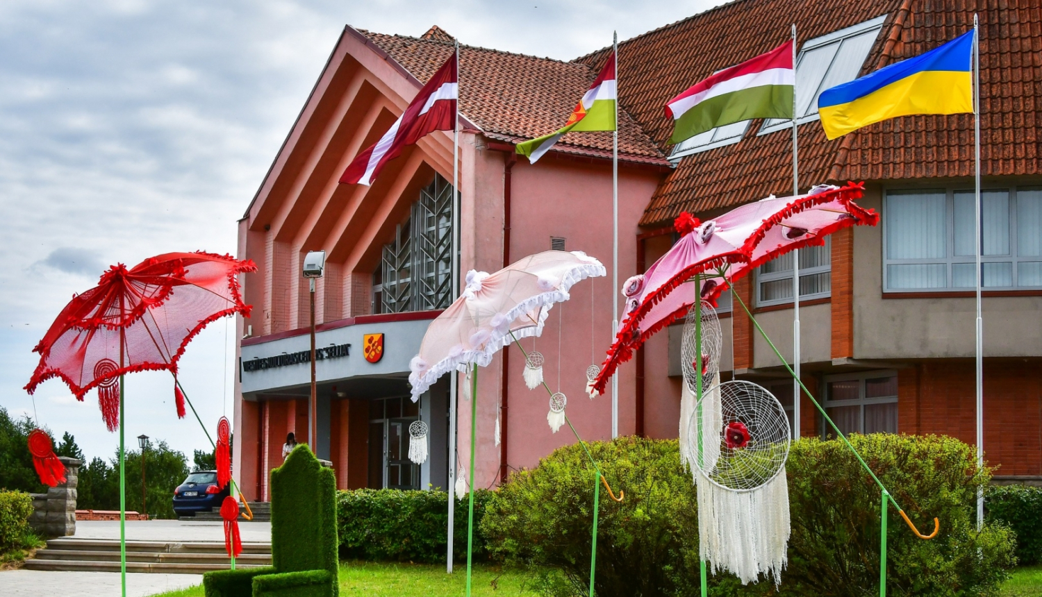 Viesītes pilsēta svētku noformējumā