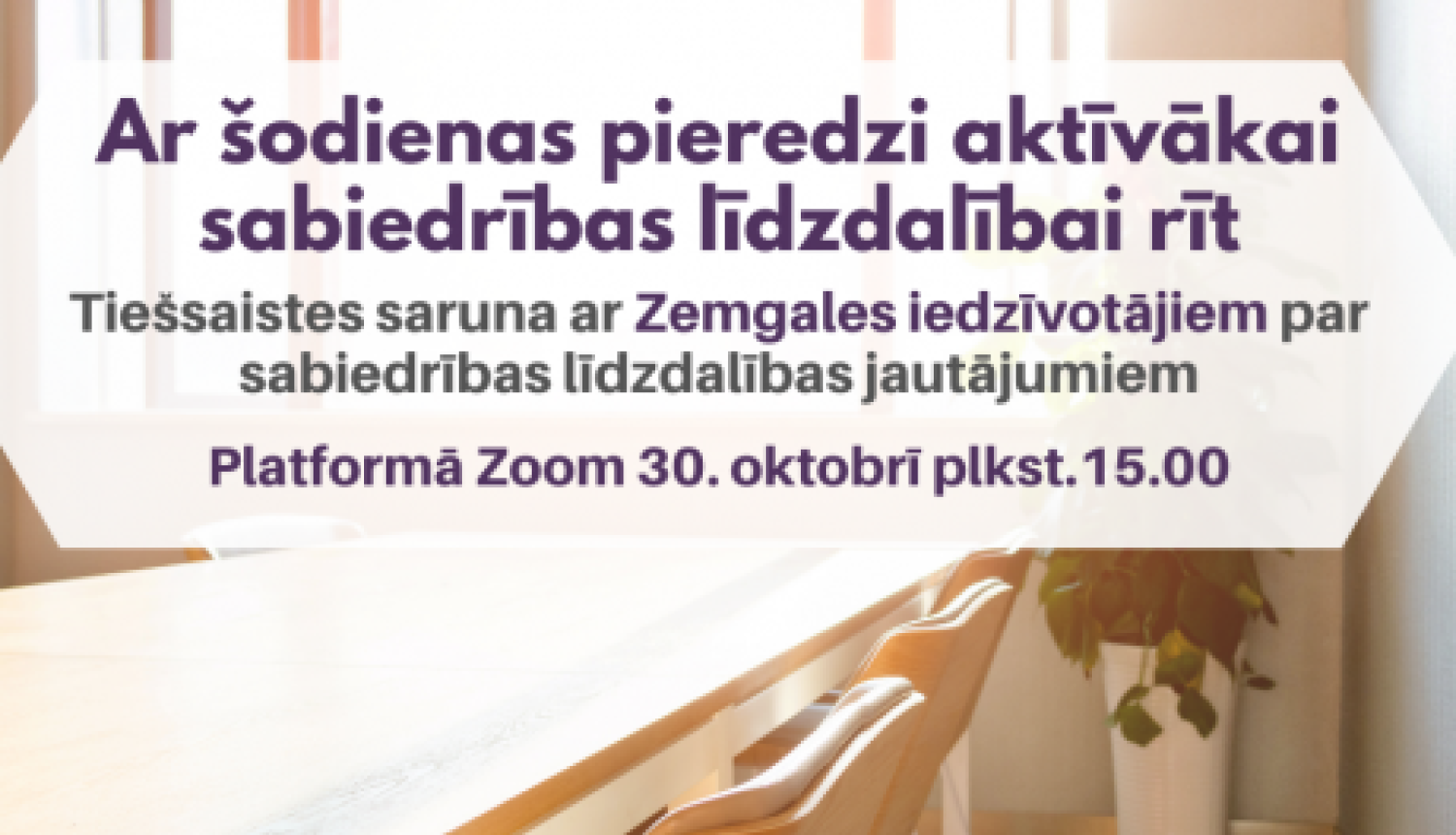 Aicina piedalīties sarunās par sabiedrības līdzdalību