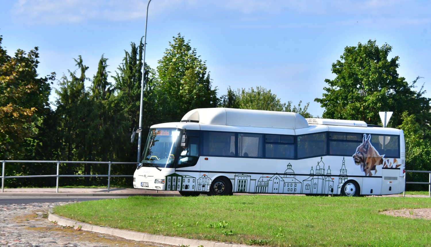 Autobuss Jēkabpils pilsētas ielās
