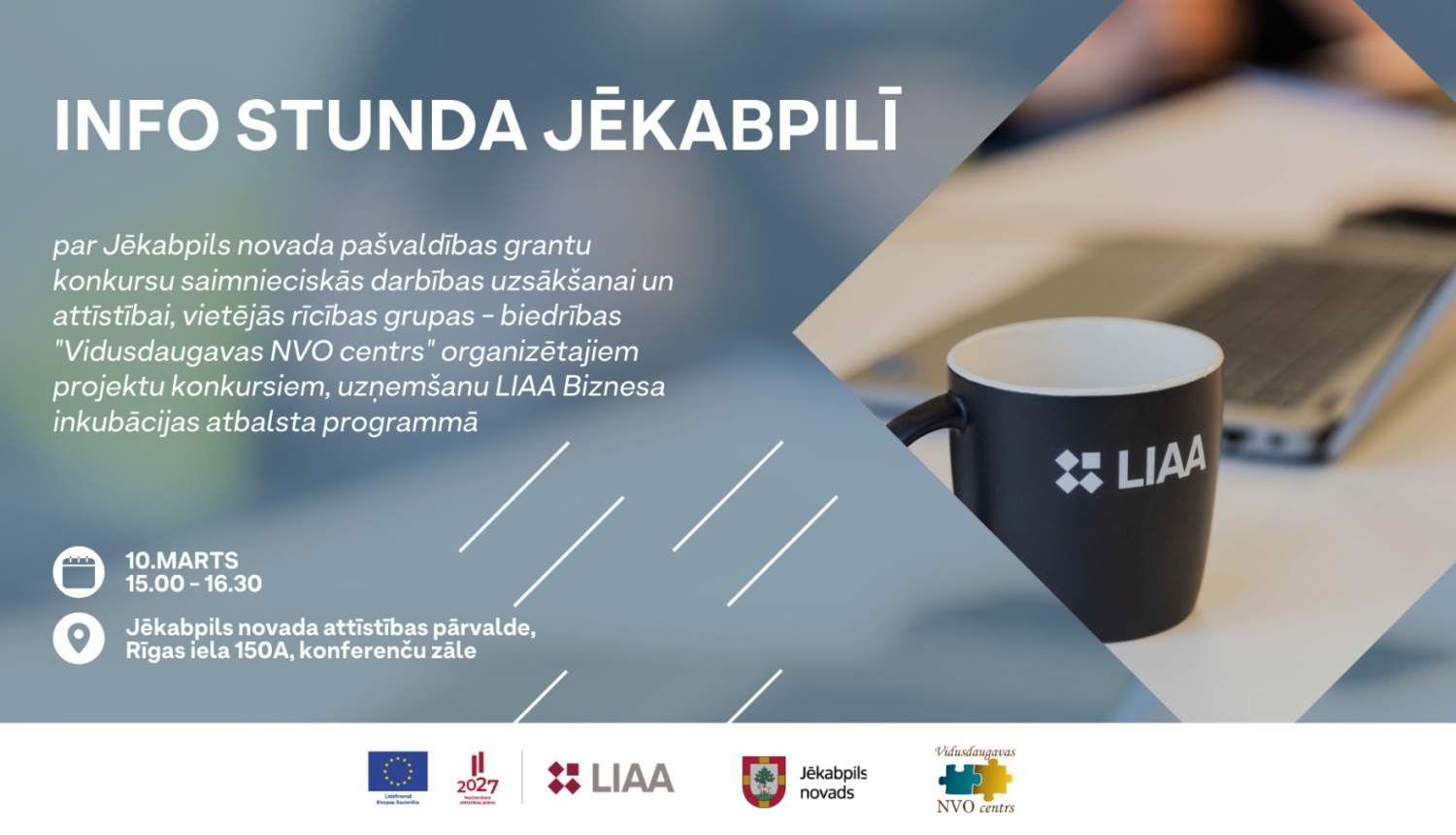 Info stunda Jēkabpilī - plakāts